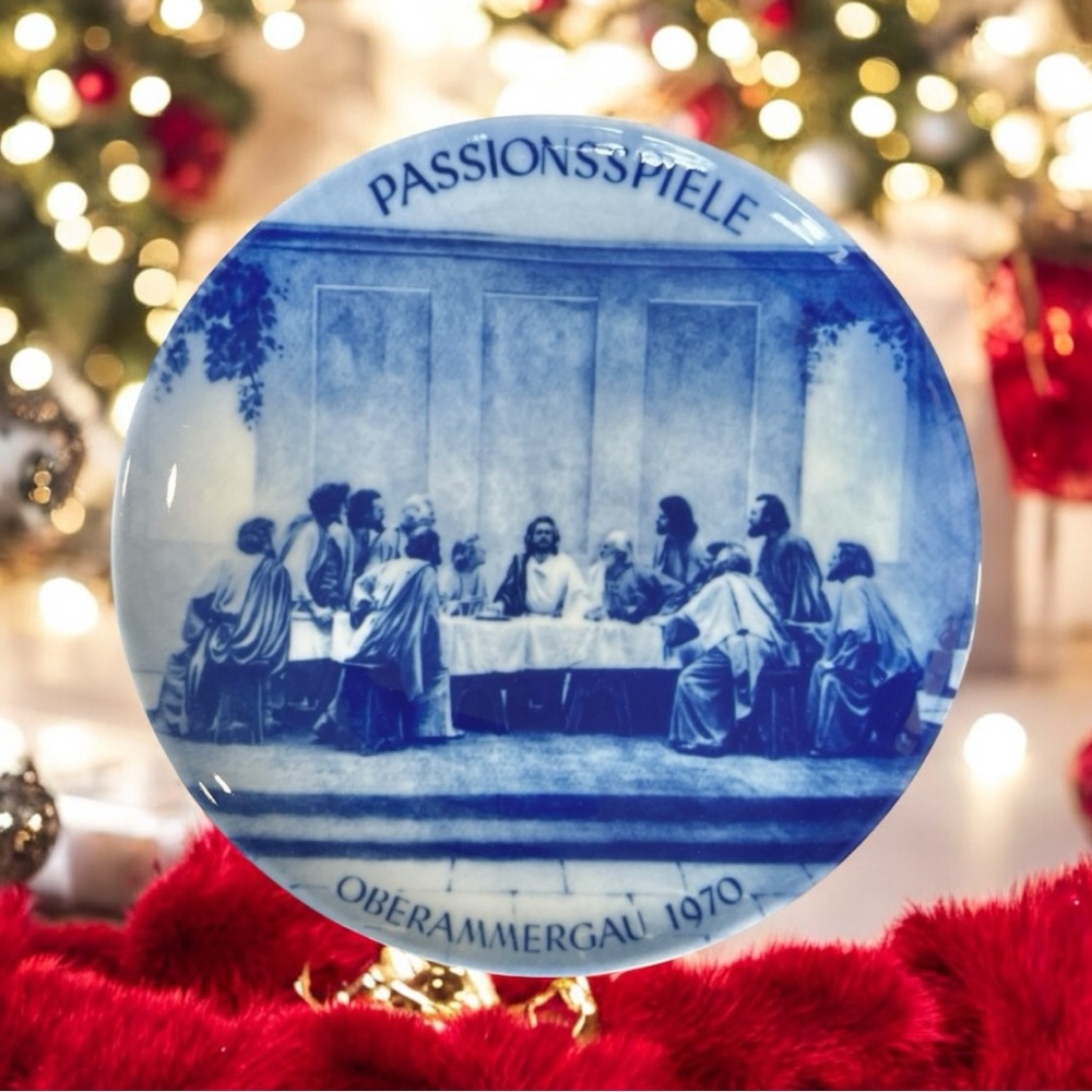Kaiser Passionsspiele Oberammergau 1970 Passion Pray Plate 1st Issue Vintage